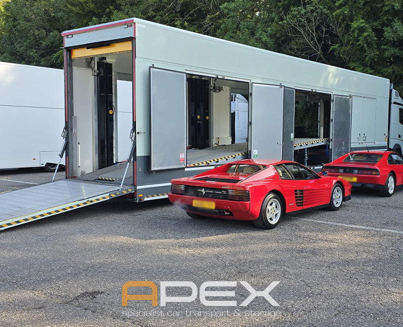Ferrari's on tour with pride and joy red Ferrari Testarossa